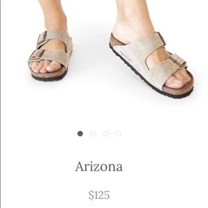 Birkenstock Arizona taupe suede leather sandals